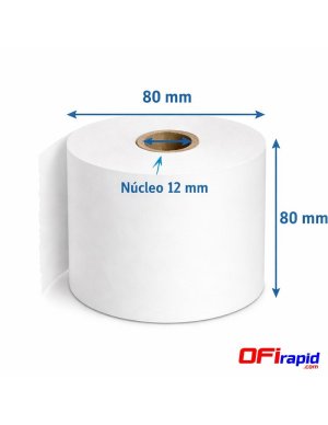 Rollo papel TPV térmico 80×80 mm 2