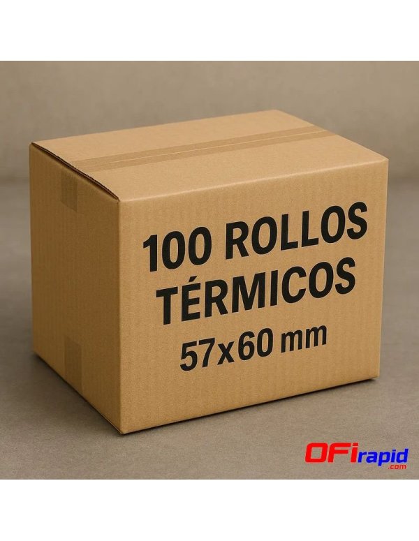 Rollo papel TPV térmico 57×60 mm