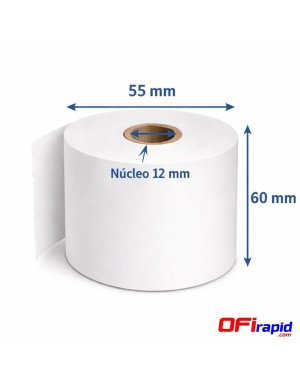 Rollo papel TPV térmico 60×55 mm 2