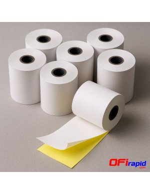 Rollo papel TPV duplicado color 75×60 mm